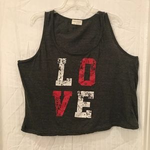 Crop tank top sleep shirt